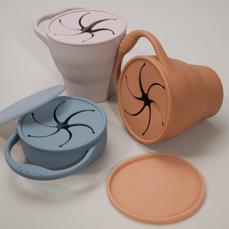 Silicone Snack Cup in Blush